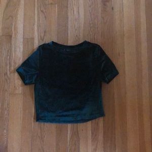 Green crop top